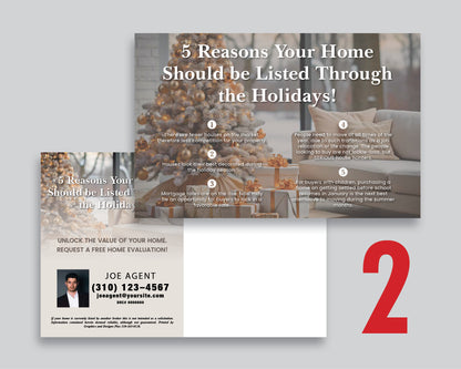 Reasons to List During the Holidays Postcards